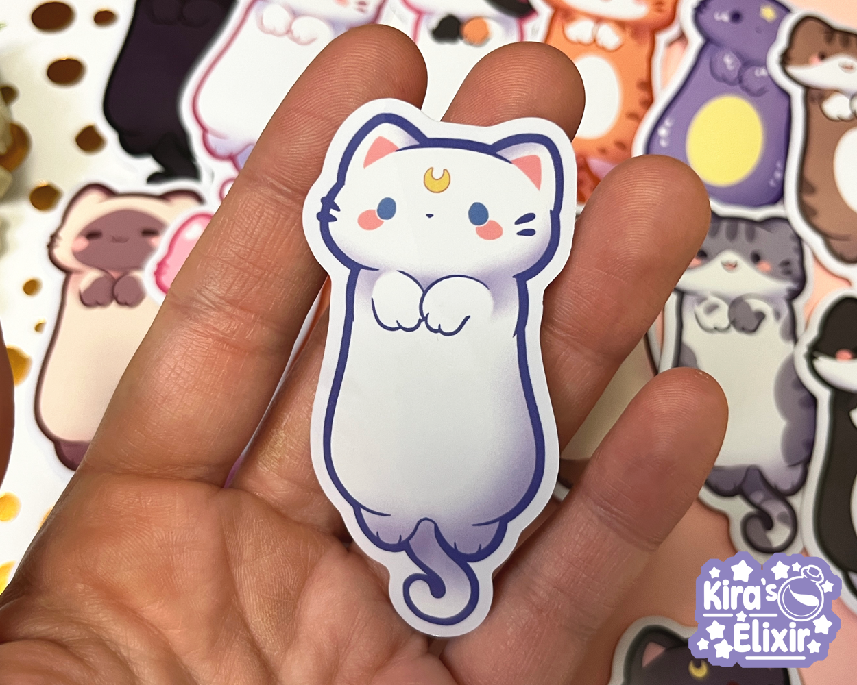 Long Kitties - vinyl stickers