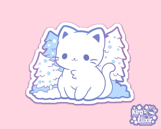 Winter Kitty - vinyl sticker