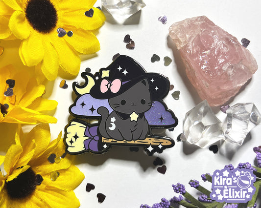 Witchy Kitty - hard enamel pin