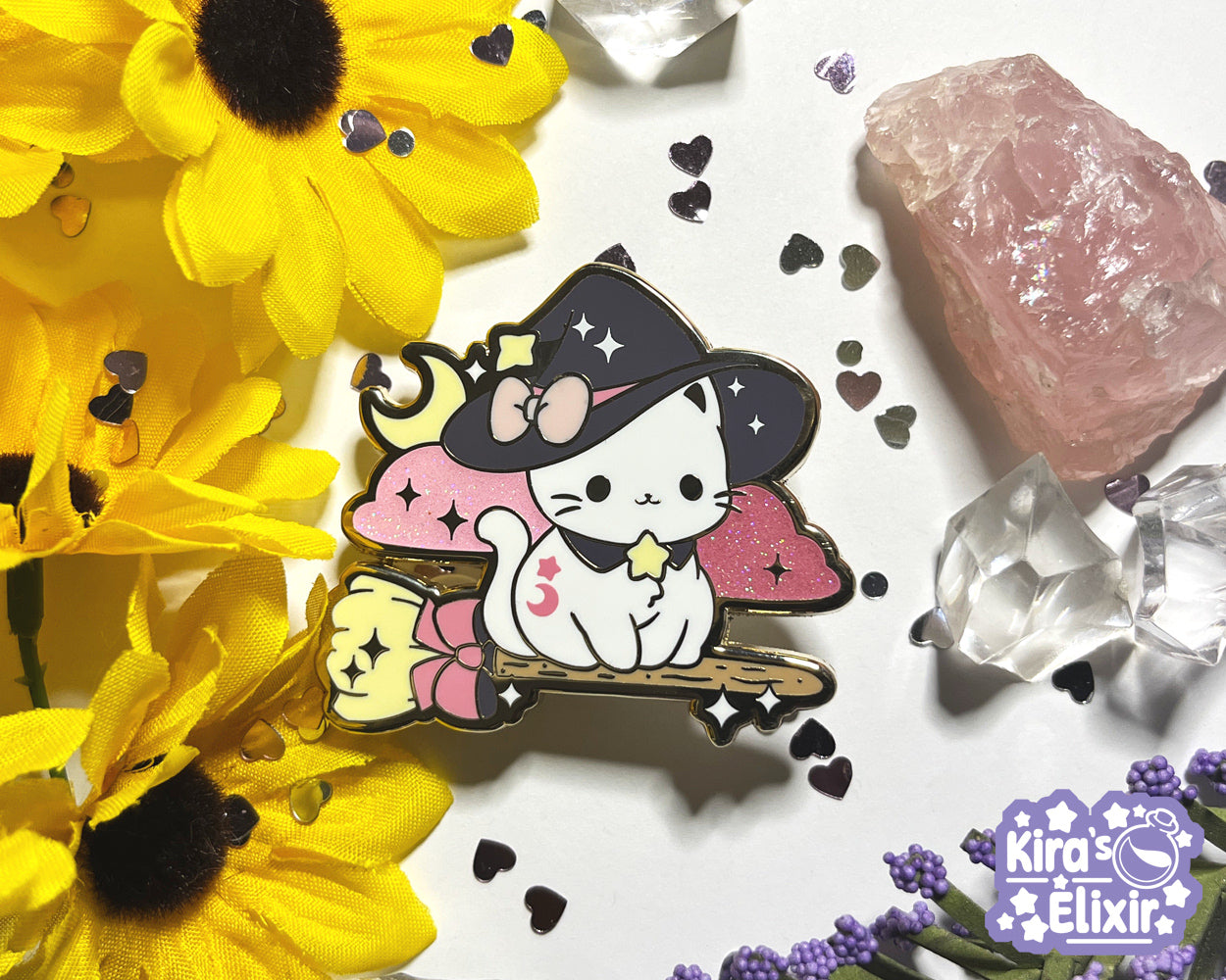 Witchy Kitty - hard enamel pin