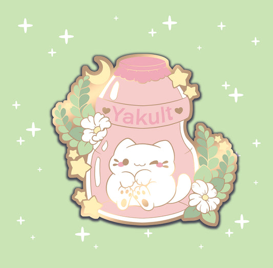 Yakult Cat - hard enamel pin