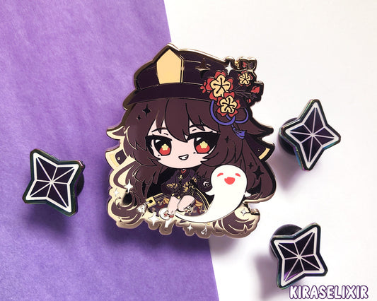 *OOPSIE* Hu Tao Enamel Pin - Gacha Heroes Liyue