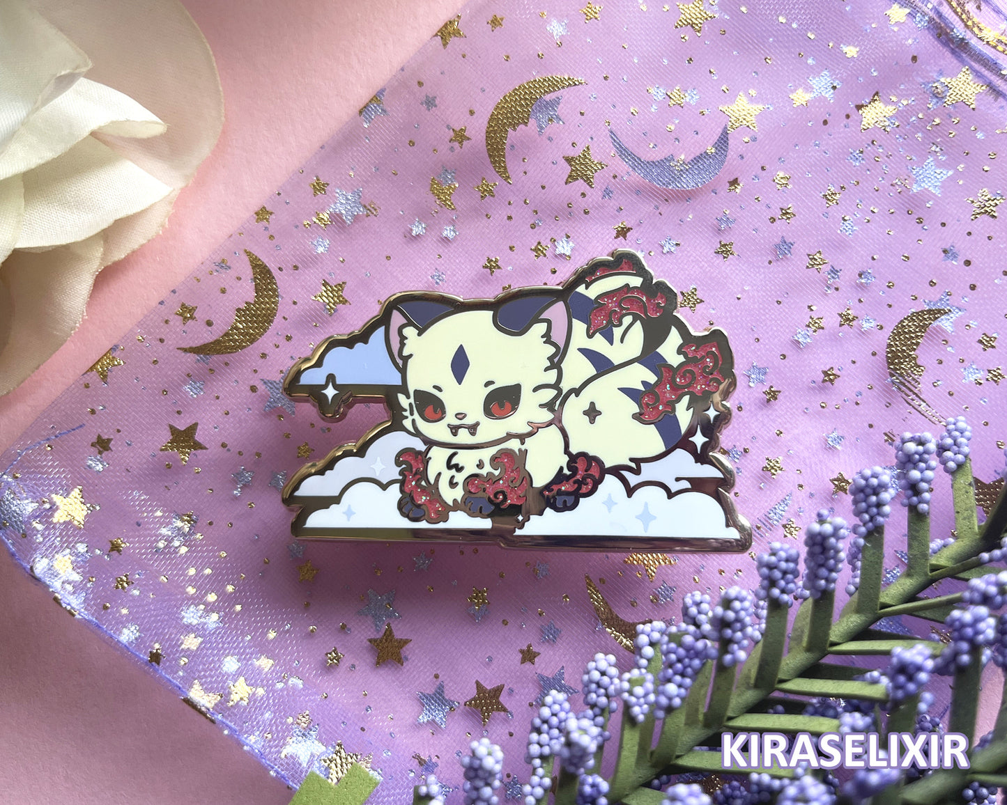 Demon Neko Enamel Pin