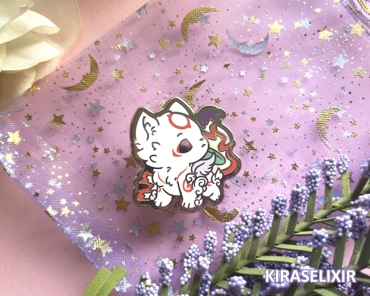 Okami Enamel Pin