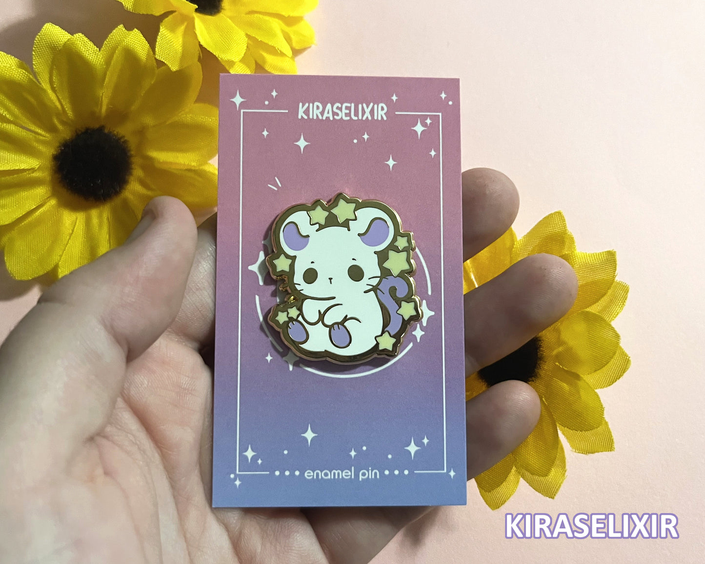 Rat Zodiac Enamel Pin